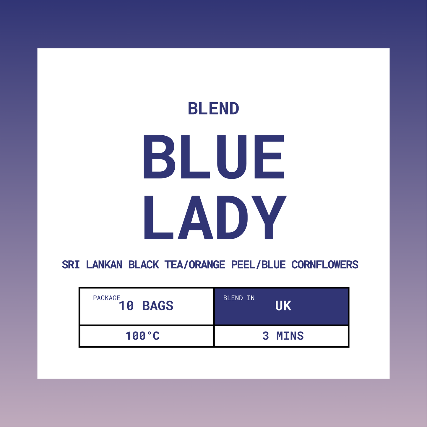 Blue Lady Black Tea 藍夫人紅茶