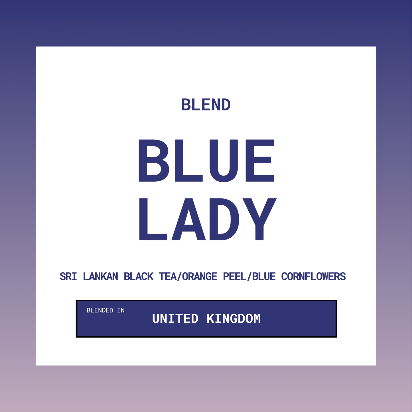 Blue Lady Black Tea 藍夫人紅茶